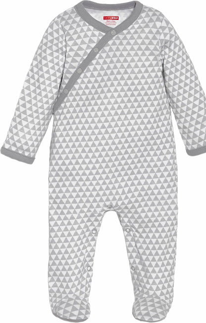 Skip Hop Petite Triangles Side-Snap Footie - Grey (3 Months) - 279240-3M