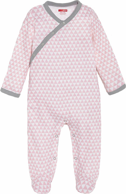Skip Hop Petite Triangles Side-Snap Footie - Pink (9 Months)
