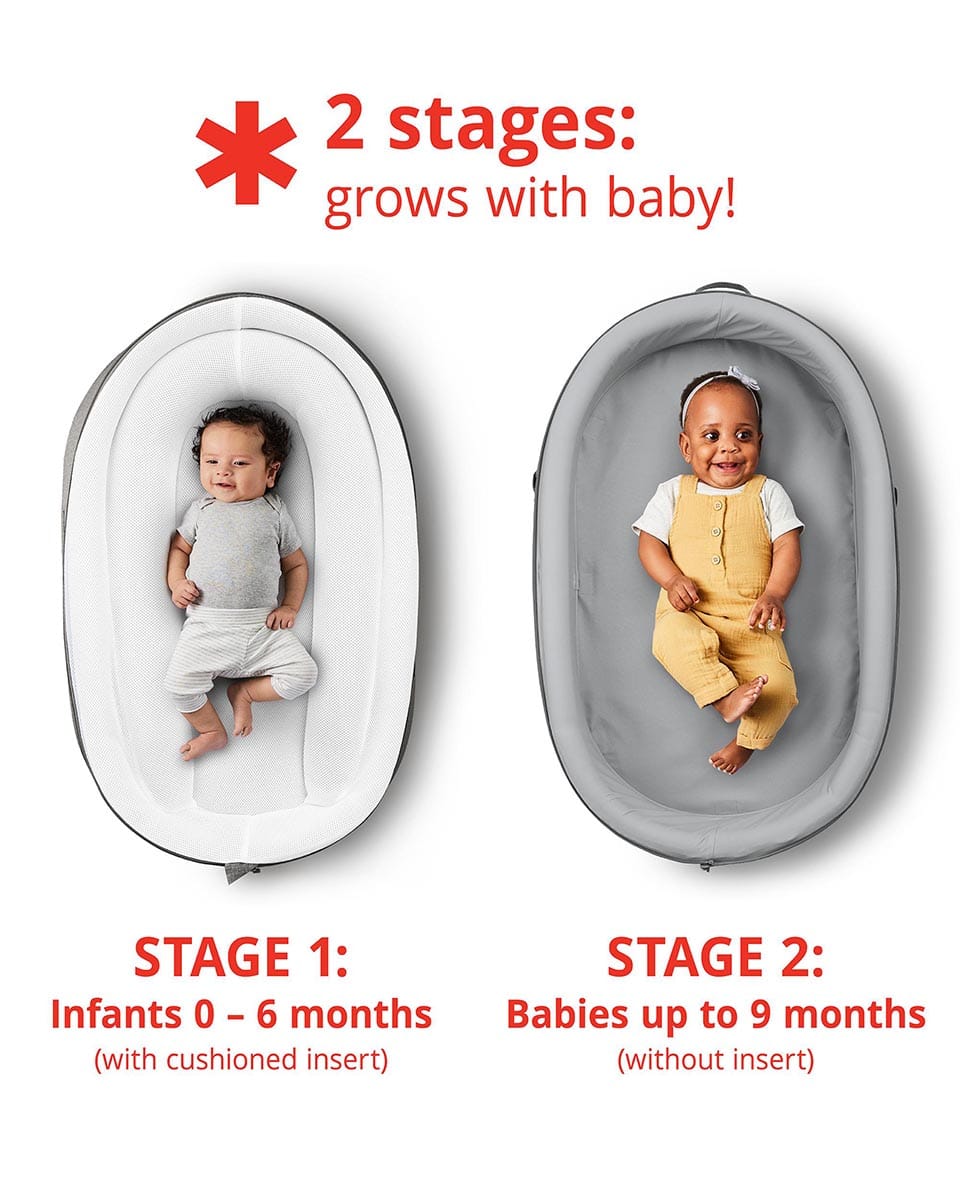 Skip Hop Playful Retreat Baby Nest - Grey Melange - 9I745210