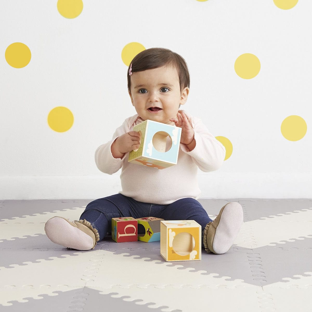 Skip Hop Playspot Geo Interlocking Foam Tiles - Grey / Cream - 242012