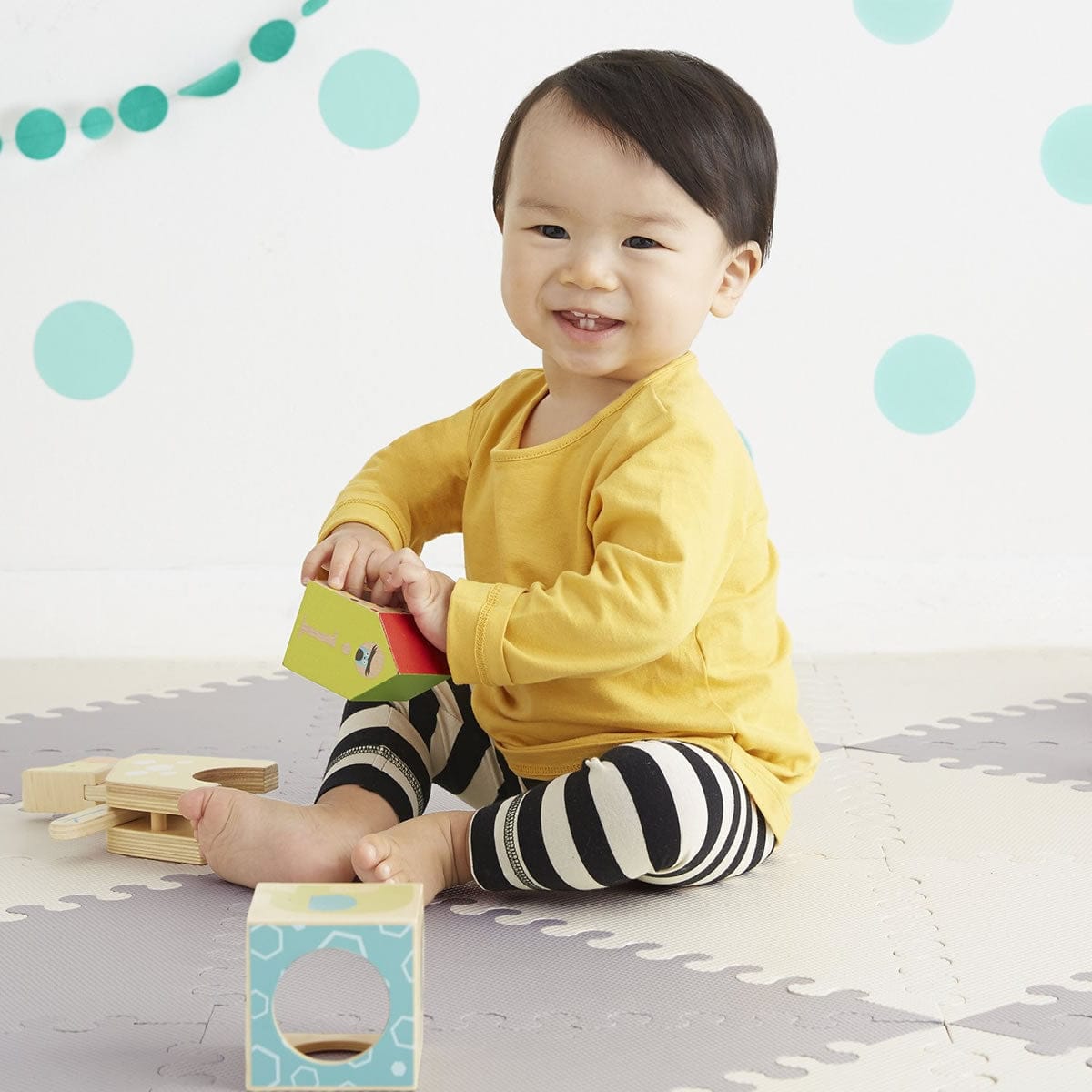 Skip Hop Playspot Geo Interlocking Foam Tiles - Grey / Cream - 242012