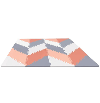 Skip Hop Playspot Geo Interlocking Foam Tiles - Grey / Peach