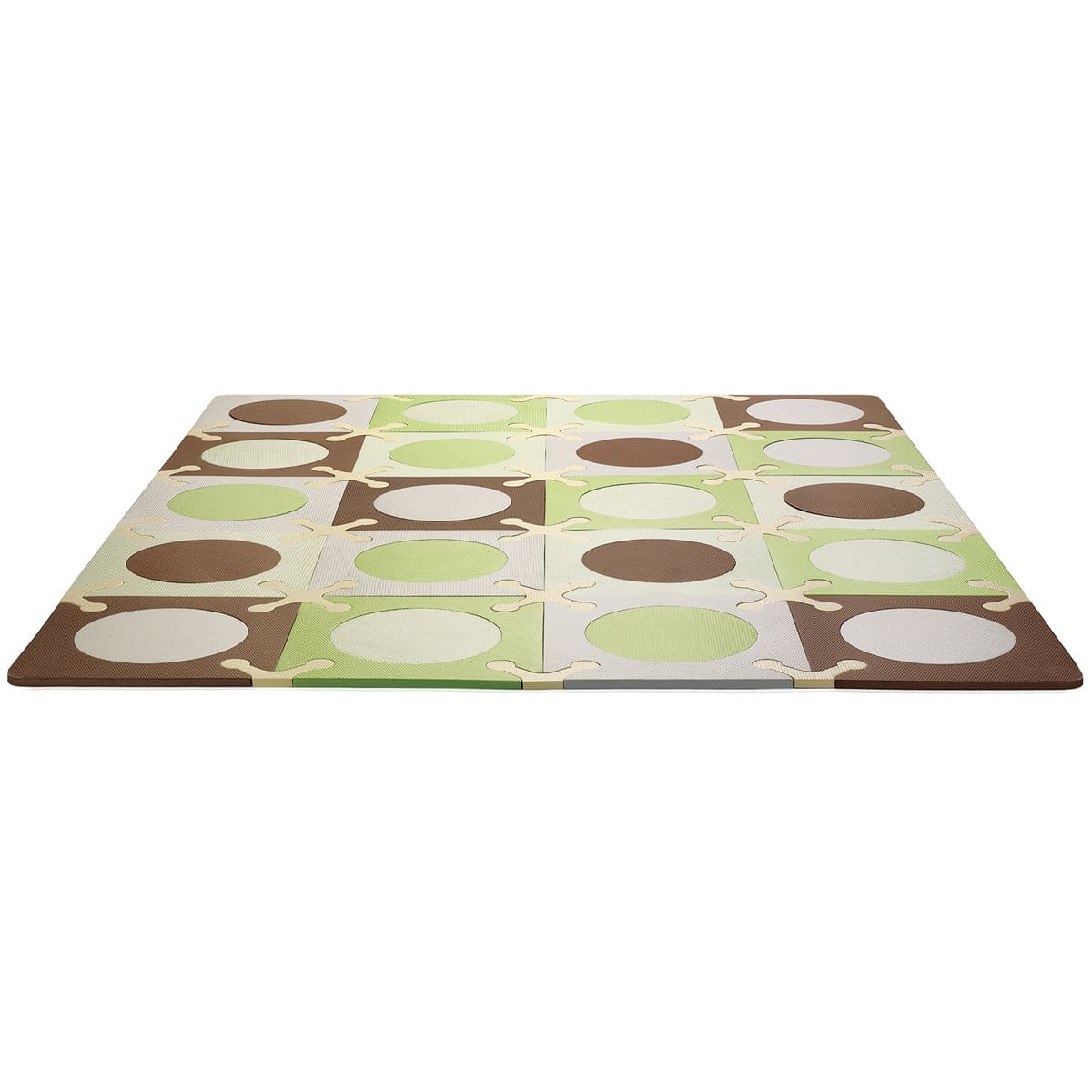 Skip Hop Playspot Interlocking Foam Tiles - Green/Brown