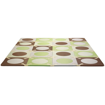 Skip Hop Playspot Interlocking Foam Tiles - Green/Brown