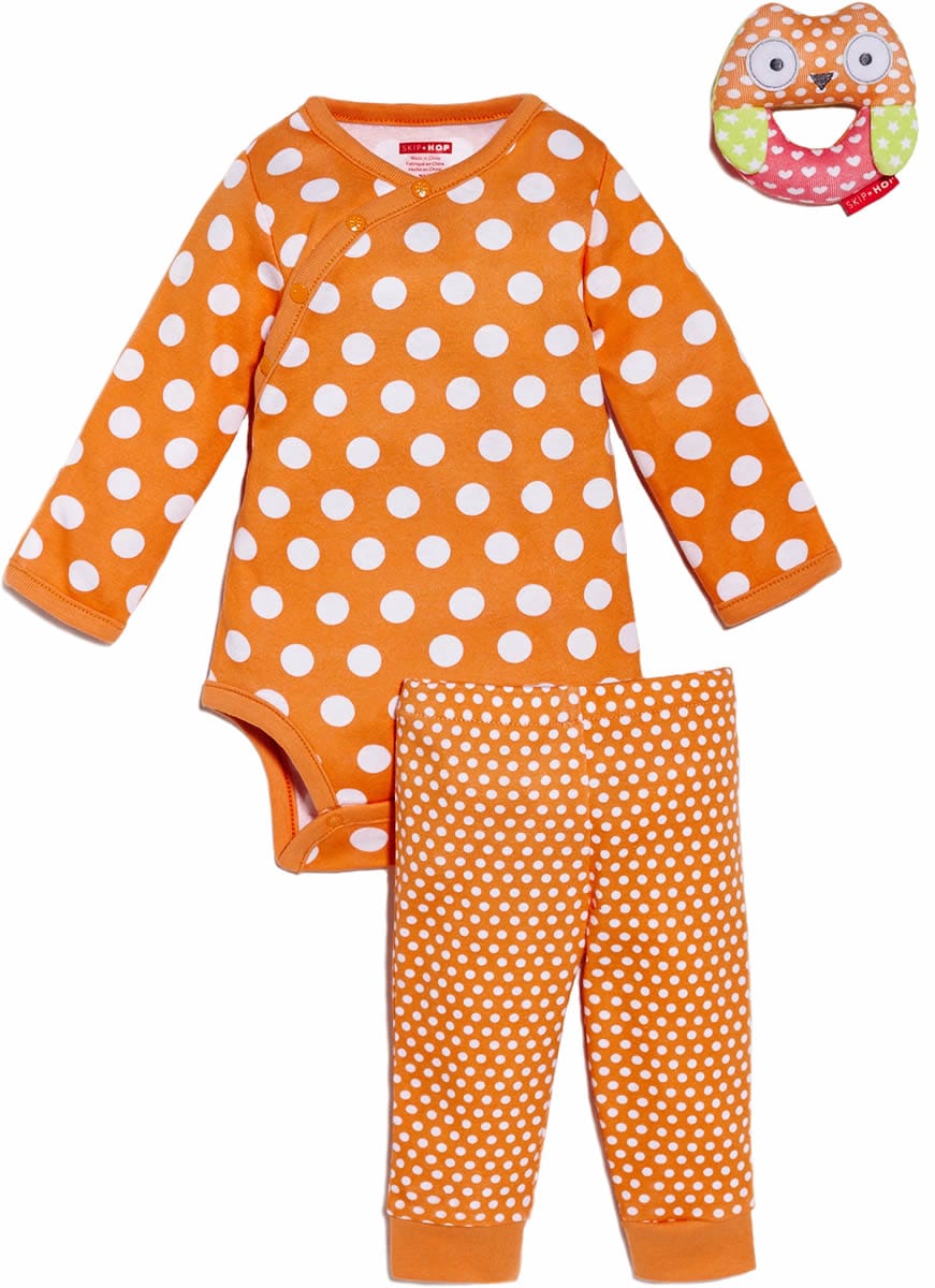 Skip Hop POP Print 3-Piece Gift Set - Tangerine (9 Months) - 279305-9M