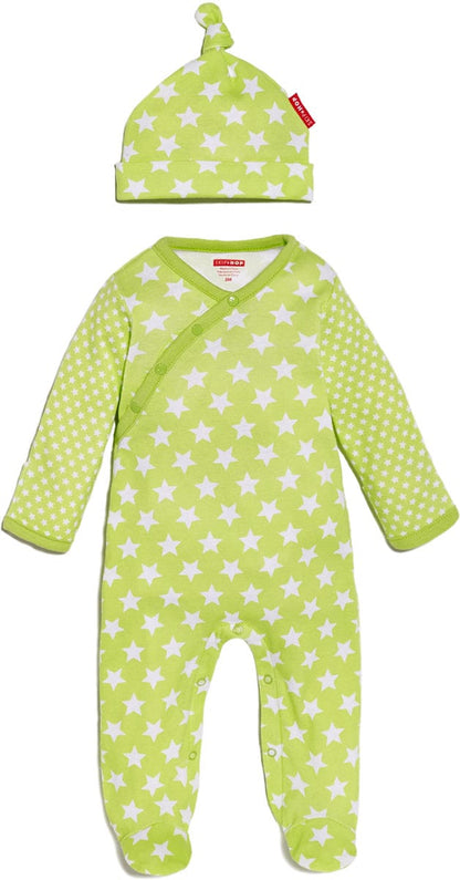 Skip Hop POP Print Footie & Hat Set - Lime (6 Months)