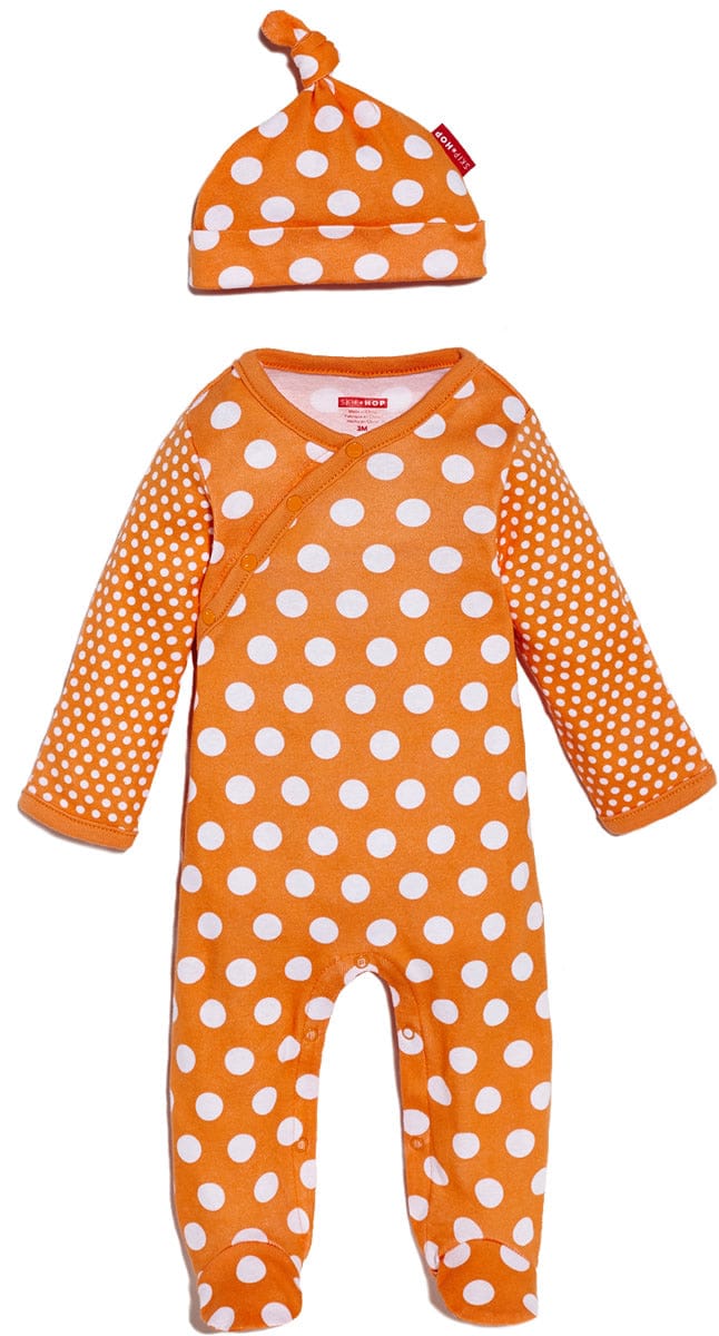 Skip Hop POP Print Footie & Hat Set - Tangerine (6 Months) - 279325-6M