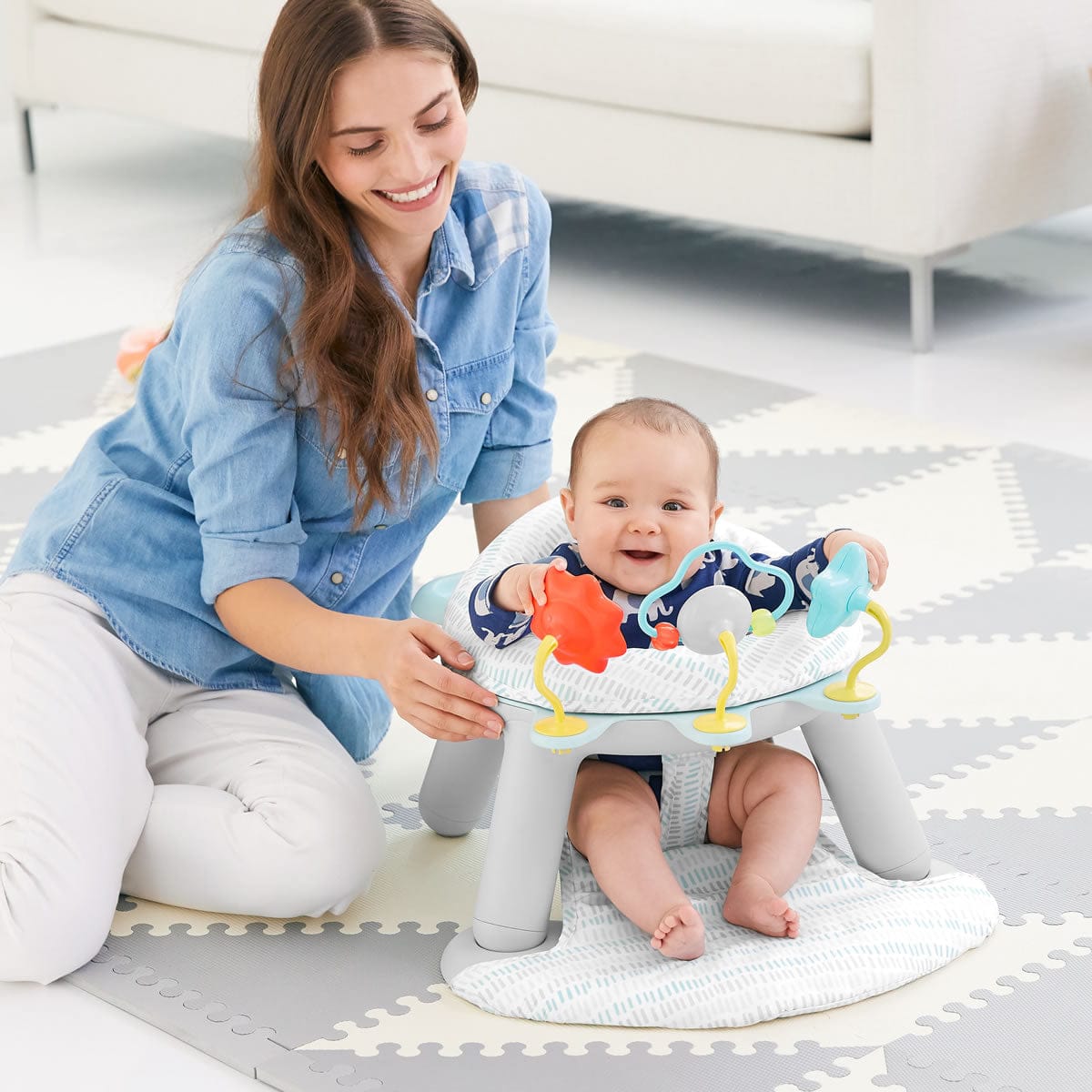 Skip Hop Silver Lining Cloud 2-in-1 Activity Floor Seat - 304185