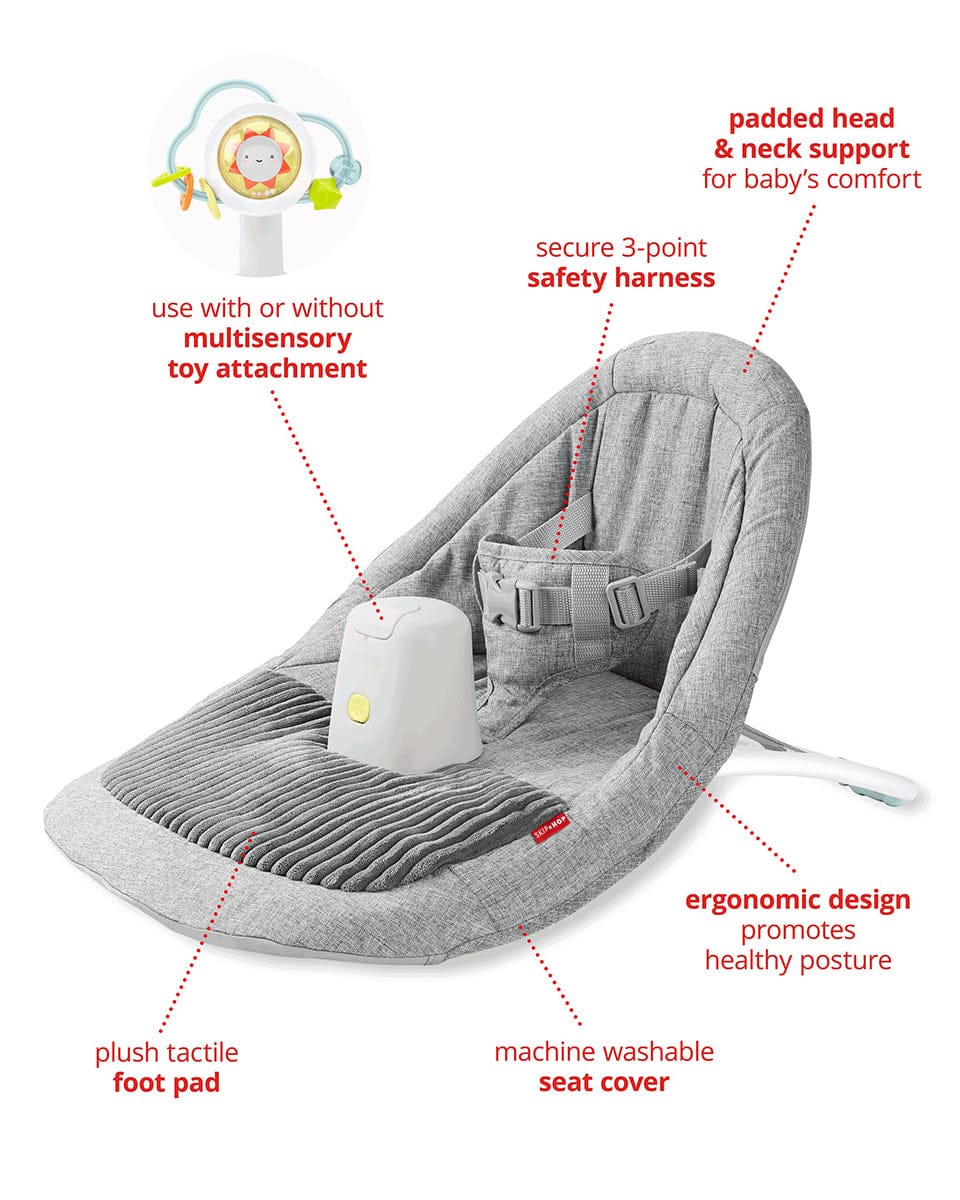Skip Hop Silver Lining Cloud Upright Activity Floor Seat - Grey - 9O260010