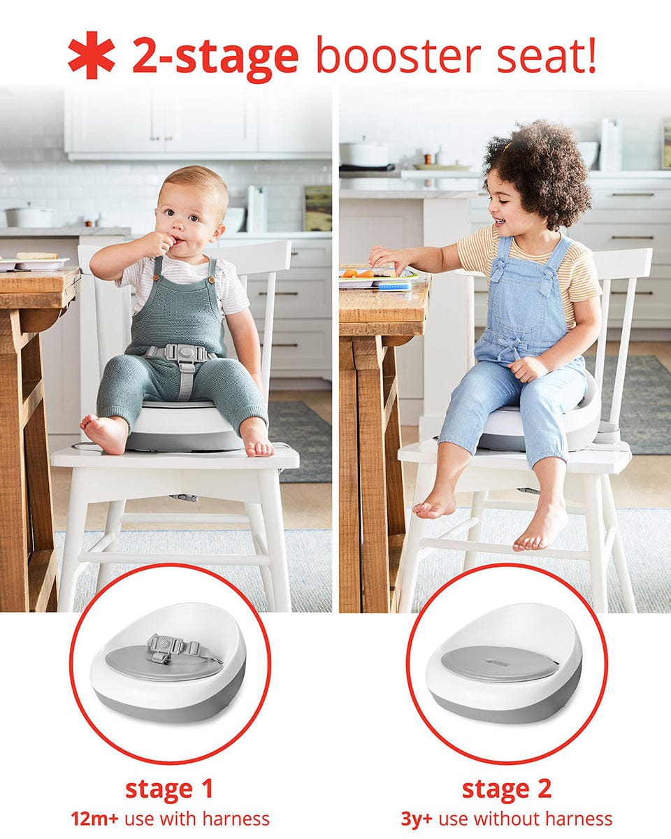 Skip Hop Sleek Seat Booster - Grey / White - 9M880610