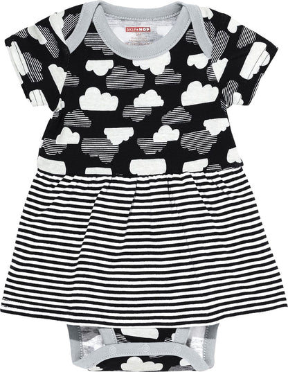 Skip Hop Star-Struck Skirted Short Sleeve Bodysuit - Cloud (6 Months) - 279434-6M
