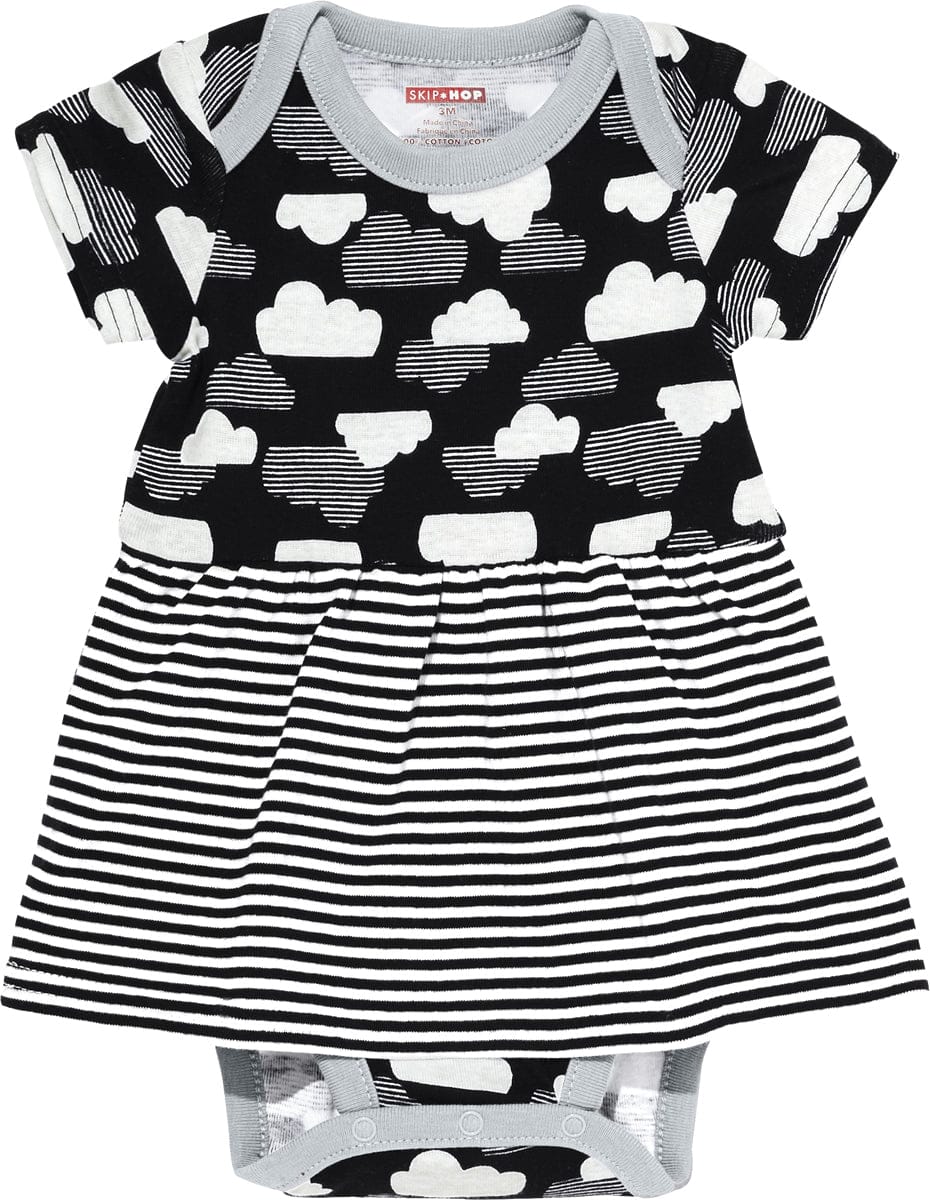Skip Hop Star-Struck Skirted Short Sleeve Bodysuit - Cloud (9 Months) - 279434-9M