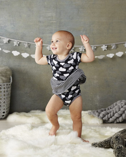 Skip Hop Star-Struck Skirted Short Sleeve Bodysuit - Cloud (Newborn) - 279434-NB