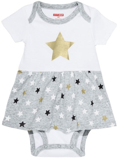Skip Hop Star-Struck Skirted Short Sleeve Bodysuit - Stars (Newborn) - 279433-NB