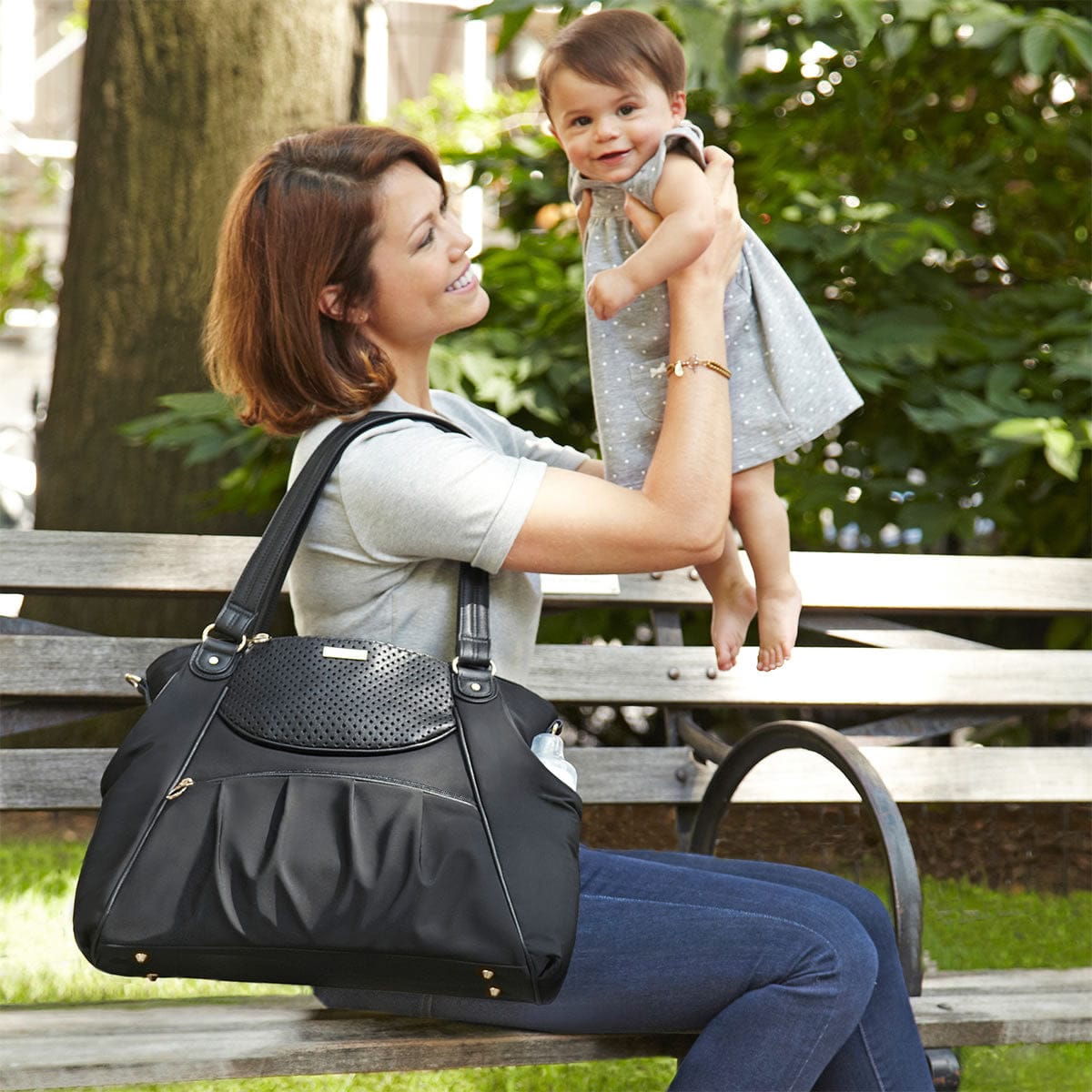 Skip Hop Studio Select Day-to-Night Diaper Satchel - Pewter - 204051