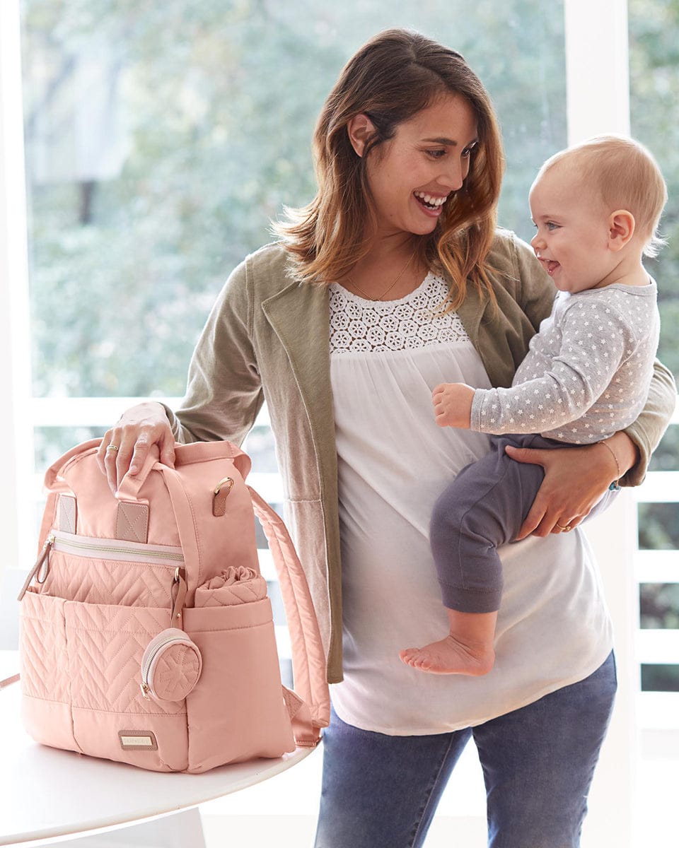 Skip Hop Suite 6-In-1 Diaper Backpack Set - Blush - 200406