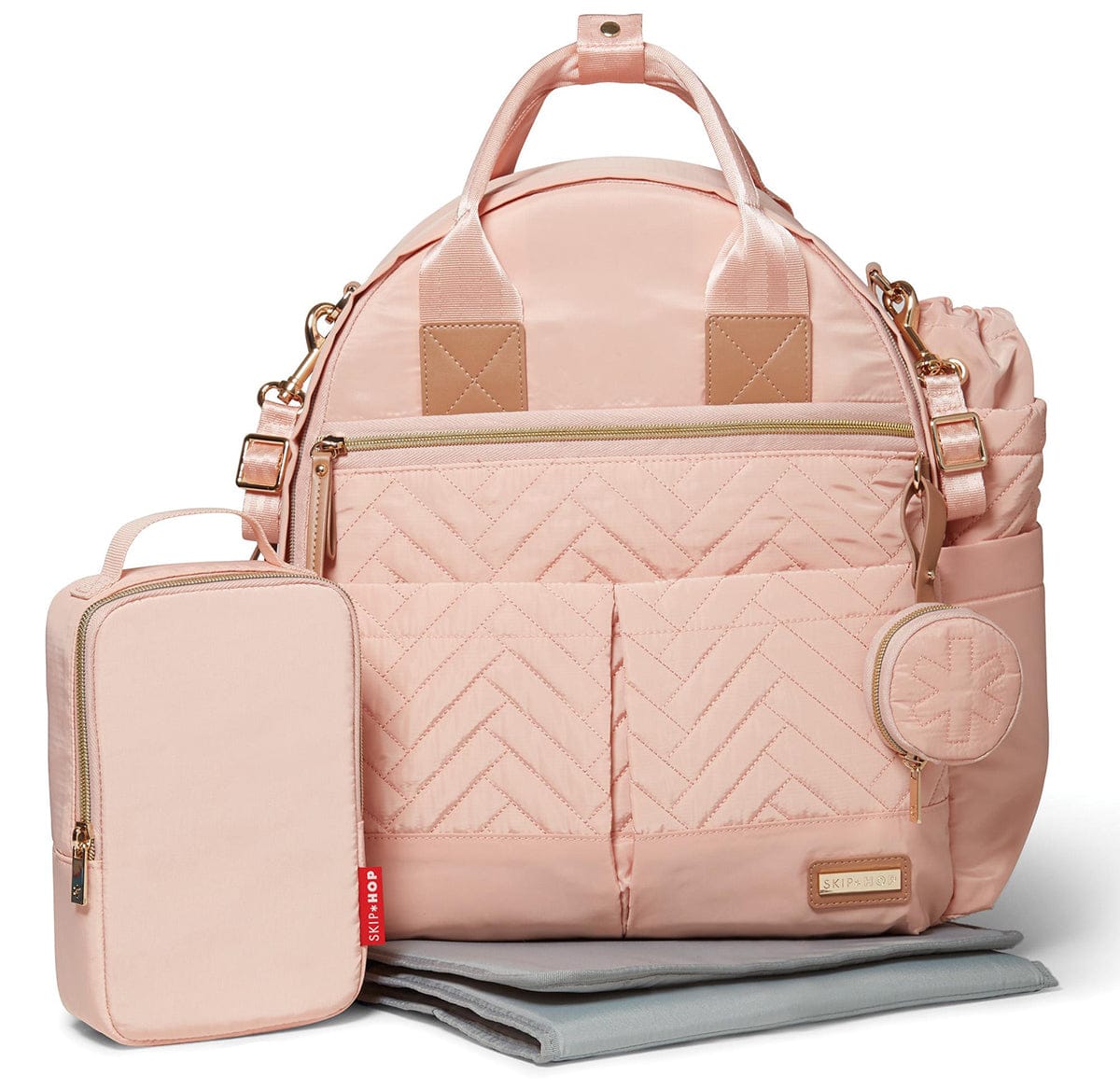 Skip Hop Suite 6-In-1 Diaper Backpack Set - Blush - 200406