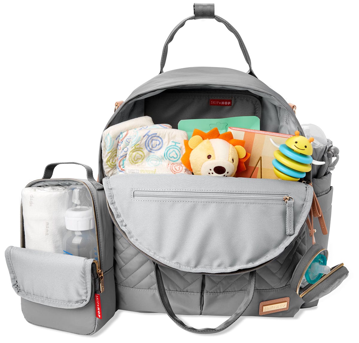 Skip Hop Suite 6-In-1 Diaper Backpack Set - Dove - 9I729210