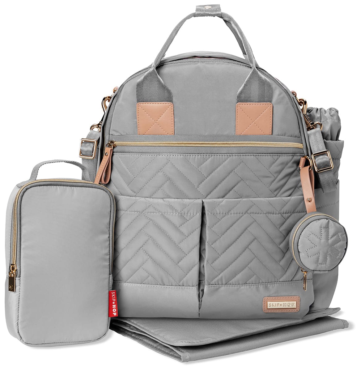 Skip Hop Suite 6-In-1 Diaper Backpack Set - Dove - 9I729210