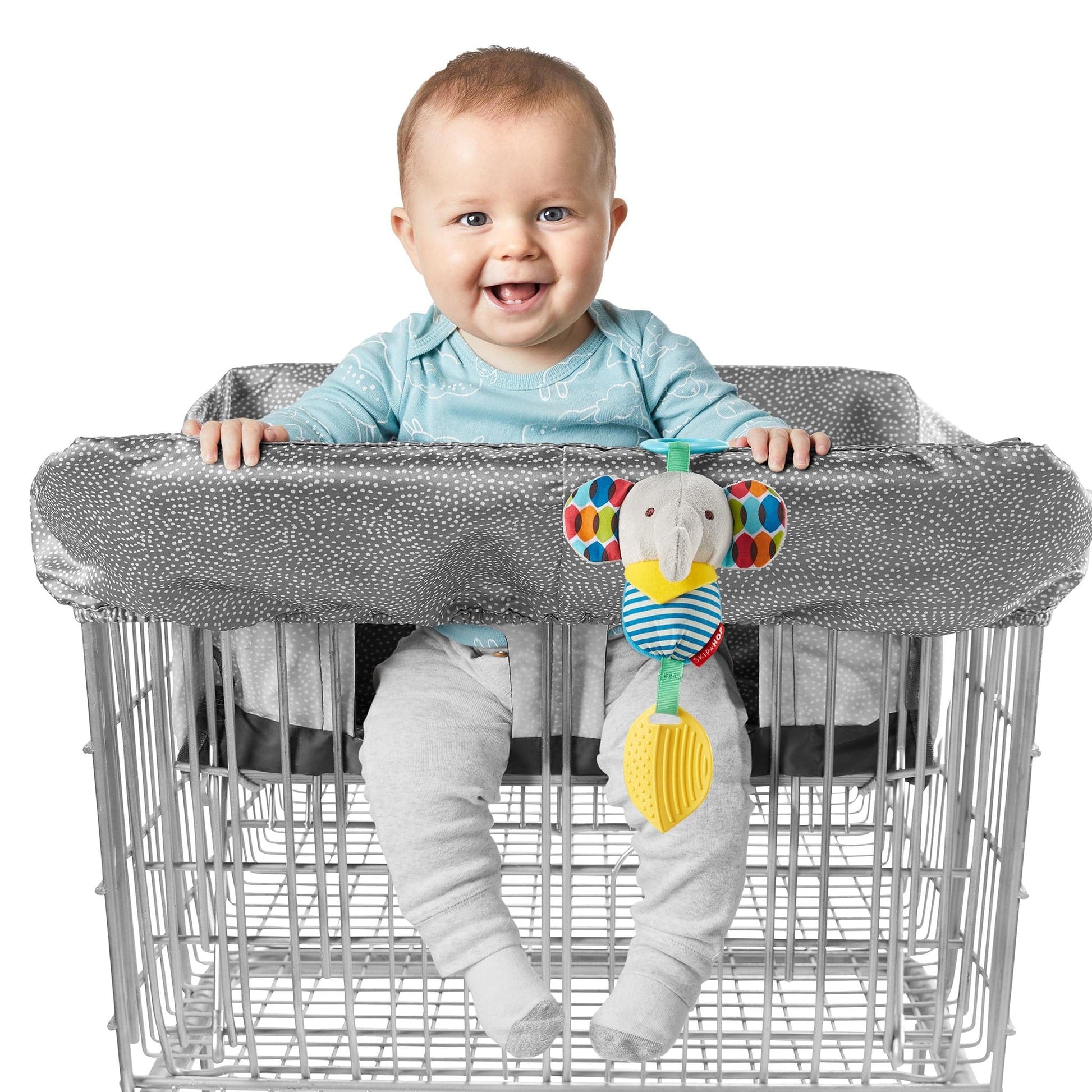 Skip Hop Take Cover Shopping Cart & Baby High Chair Cover - Grey Swirl Dot - 9Q221010