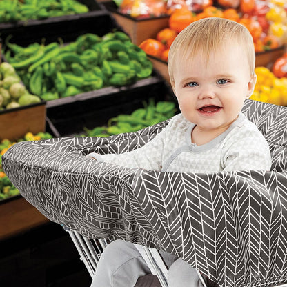 Skip Hop Take Cover Shopping Cart/High Chair Cover - Grey Feather - 400203