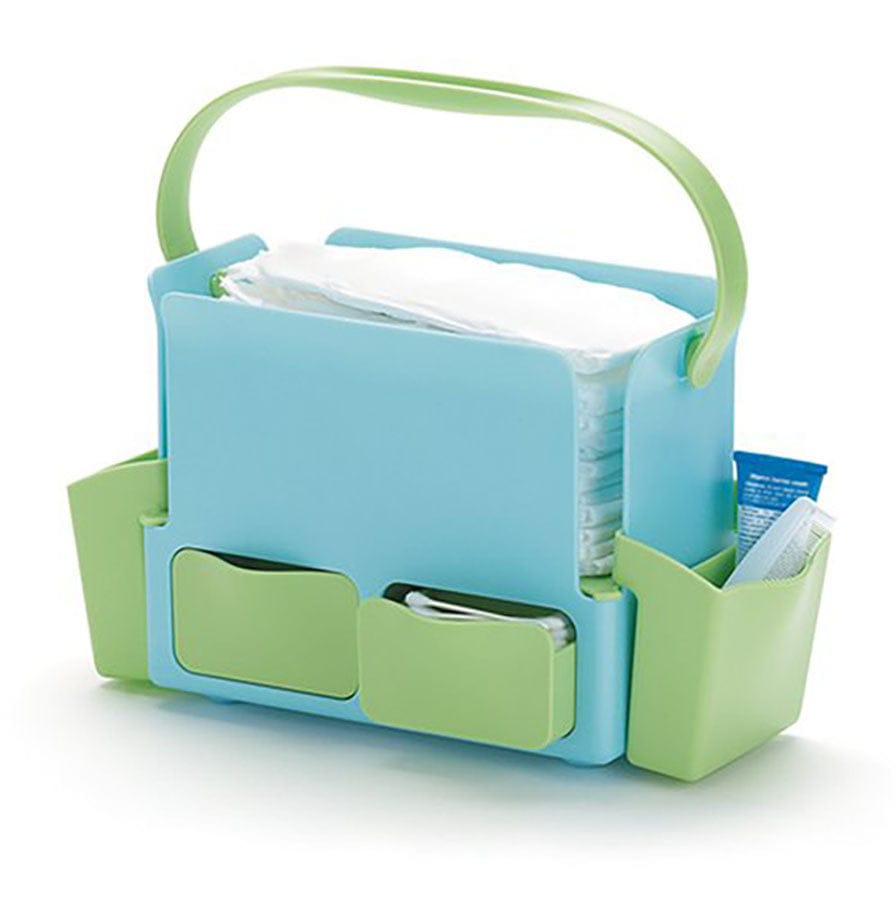 Skip Hop Toolbox Diaper Caddy - Sky Blue/Lime