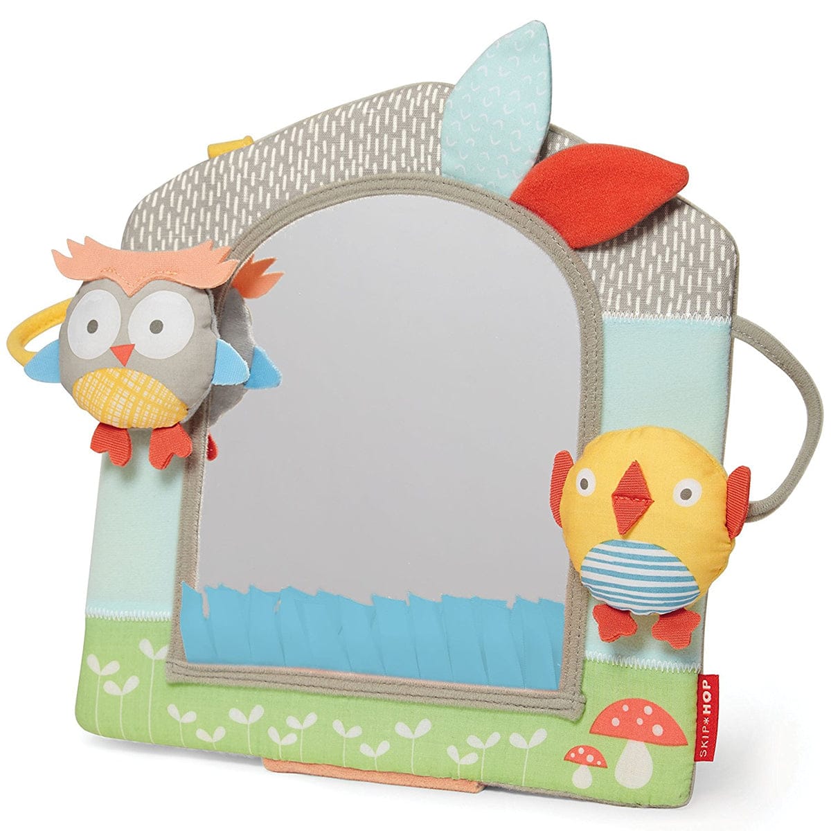 Skip Hop Treetop Friends Activity Mirror - Grey/Pastel