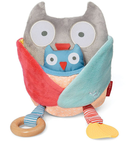 Skip Hop Treetop Friends Hug & Hide Owl Activity Toy - Grey/Pastel