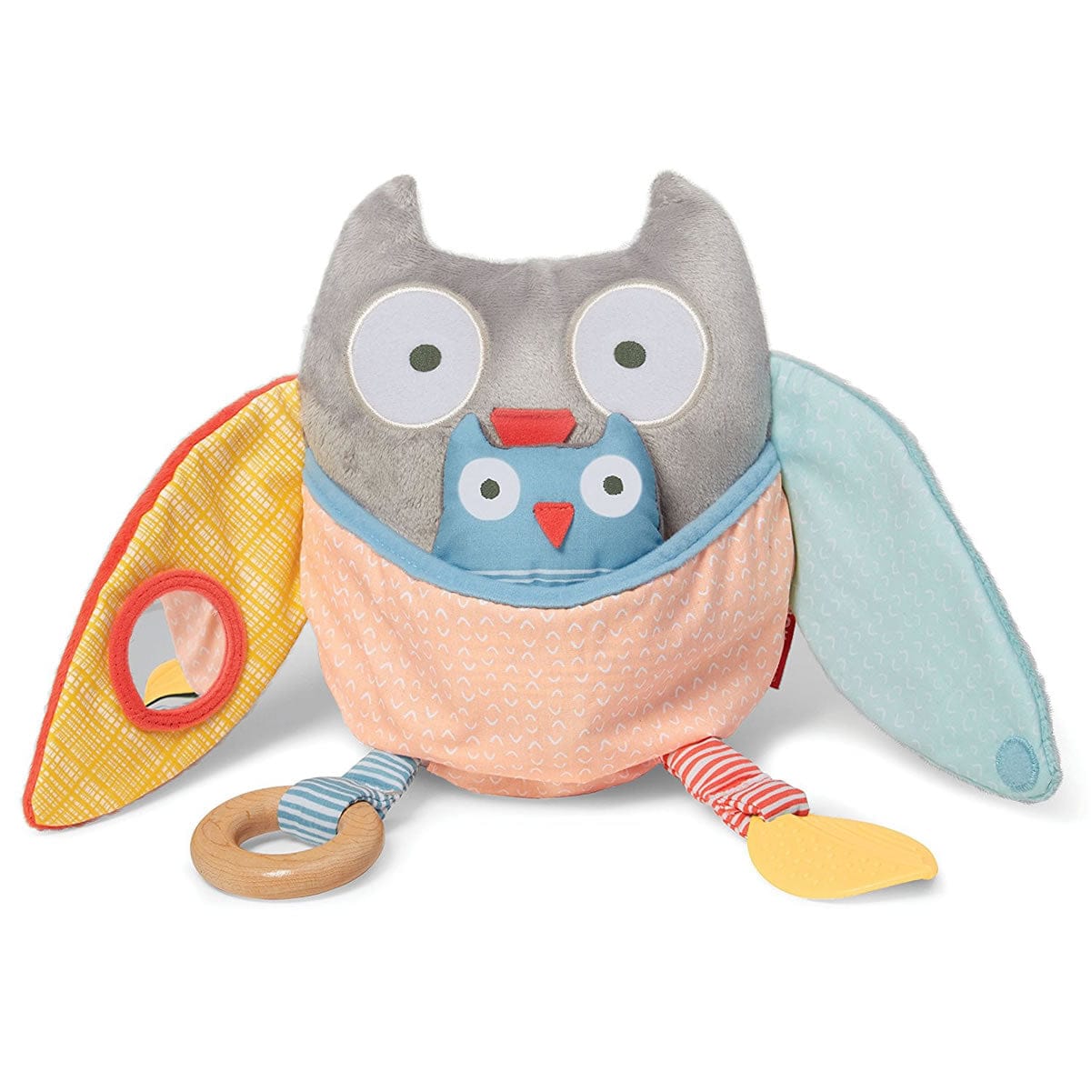 Skip Hop Treetop Friends Hug & Hide Owl Activity Toy - Grey/Pastel