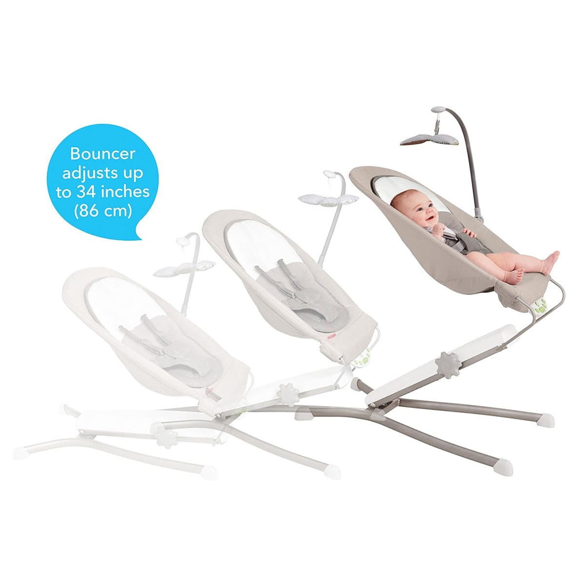 Skip Hop Uplift Multi-level Baby Bouncer - Grey - 304001