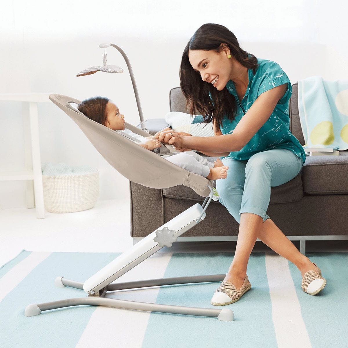 Skip Hop Uplift Multi-level Baby Bouncer - Grey