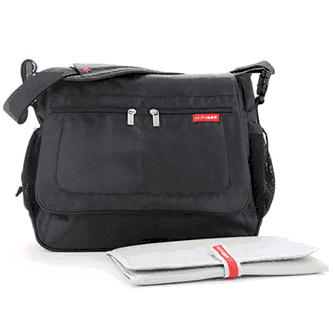 Skip Hop Via Messenger Diaper Bag - Black - 210000