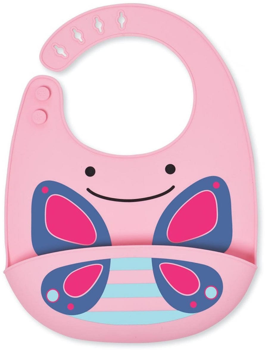 Skip Hop Zoo Fold & Go Silicone Bib - Butterfly