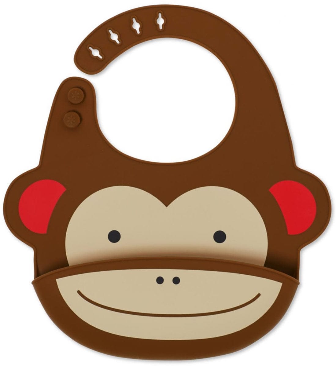 Skip Hop Zoo Fold & Go Silicone Bib - Monkey