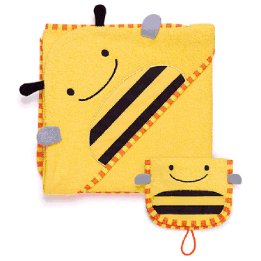 Skip Hop ZOO Hooded Towel & Mitt Set - Bee