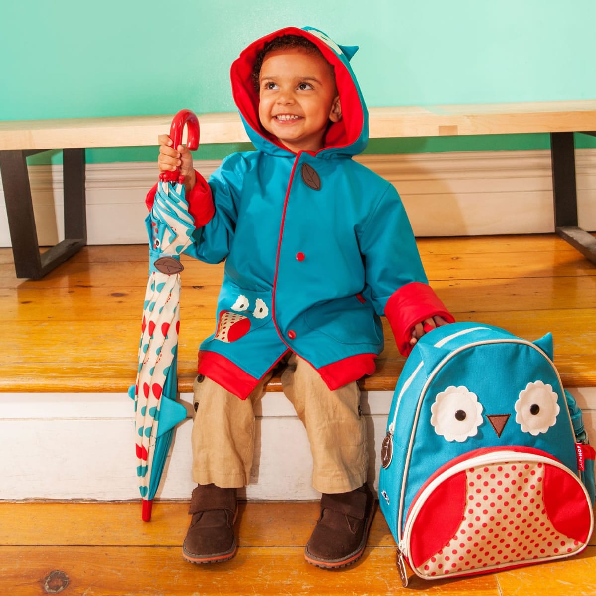 Skip Hop Zoo Little Kid Umbrella - Owl