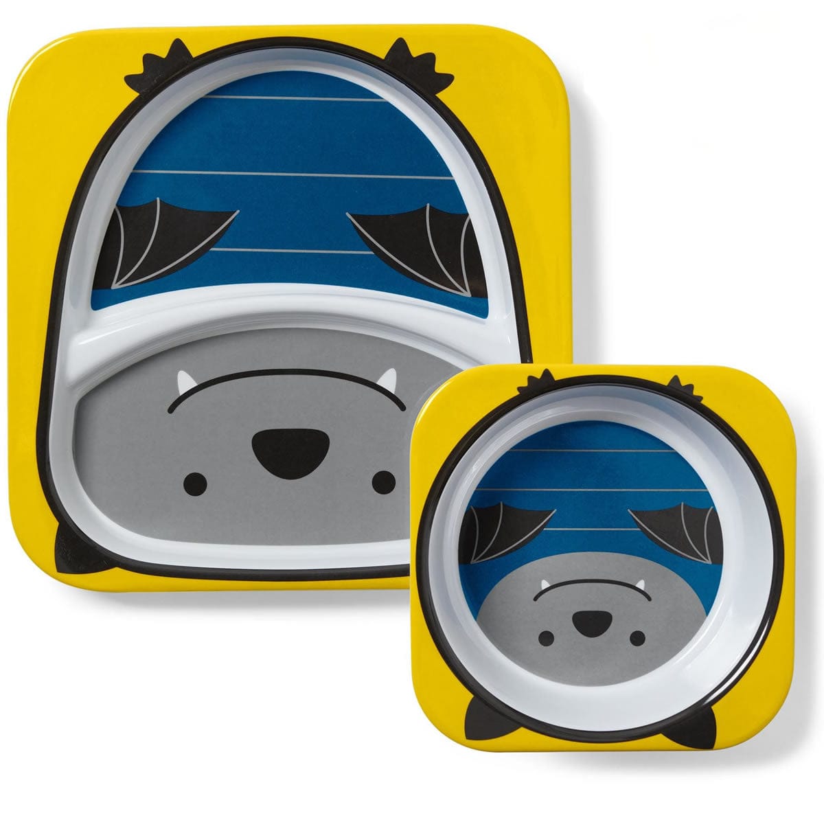 Skip Hop Zoo Melamine Plate & Bowl Set - Bat
