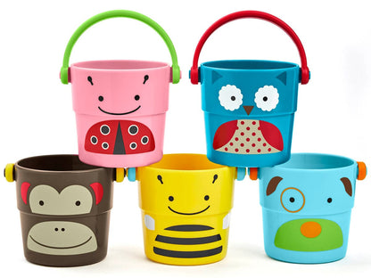 Skip Hop Zoo Stack & Pour Buckets Bath Toy - 235355