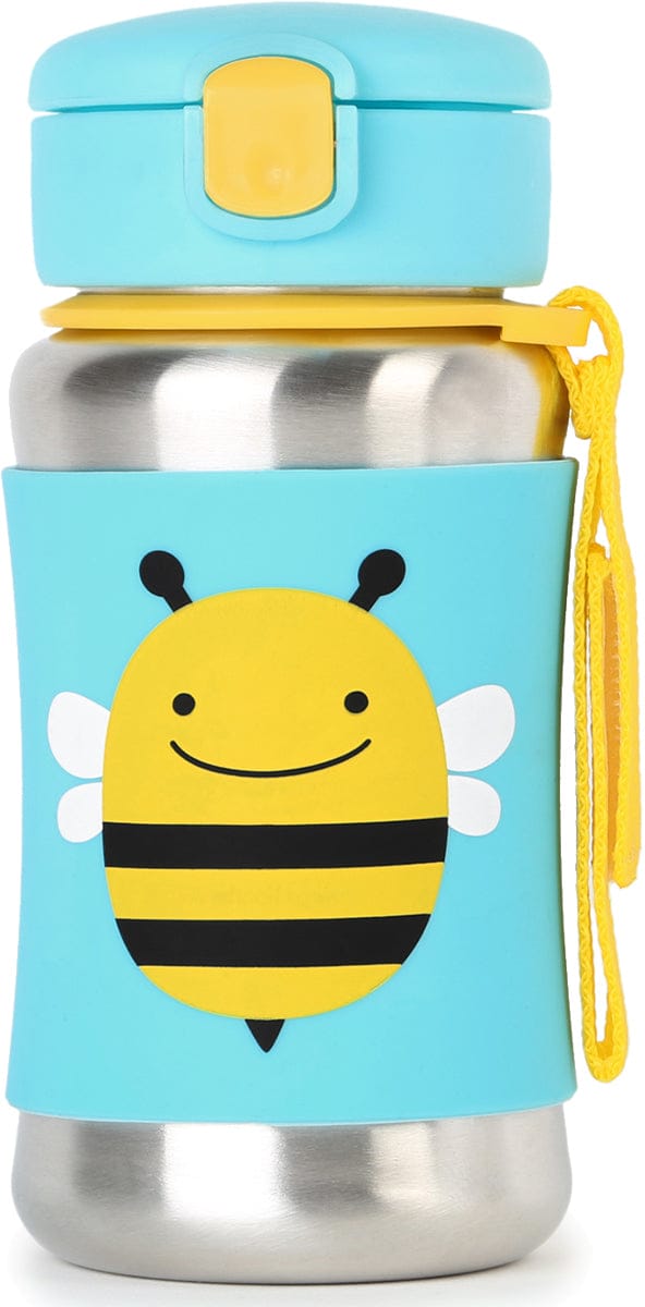 Skip Hop Zoo Stainless Steel Straw Bottle - Bee