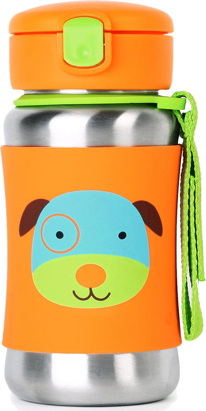 Skip Hop Zoo Stainless Steel Straw Bottle - Dog