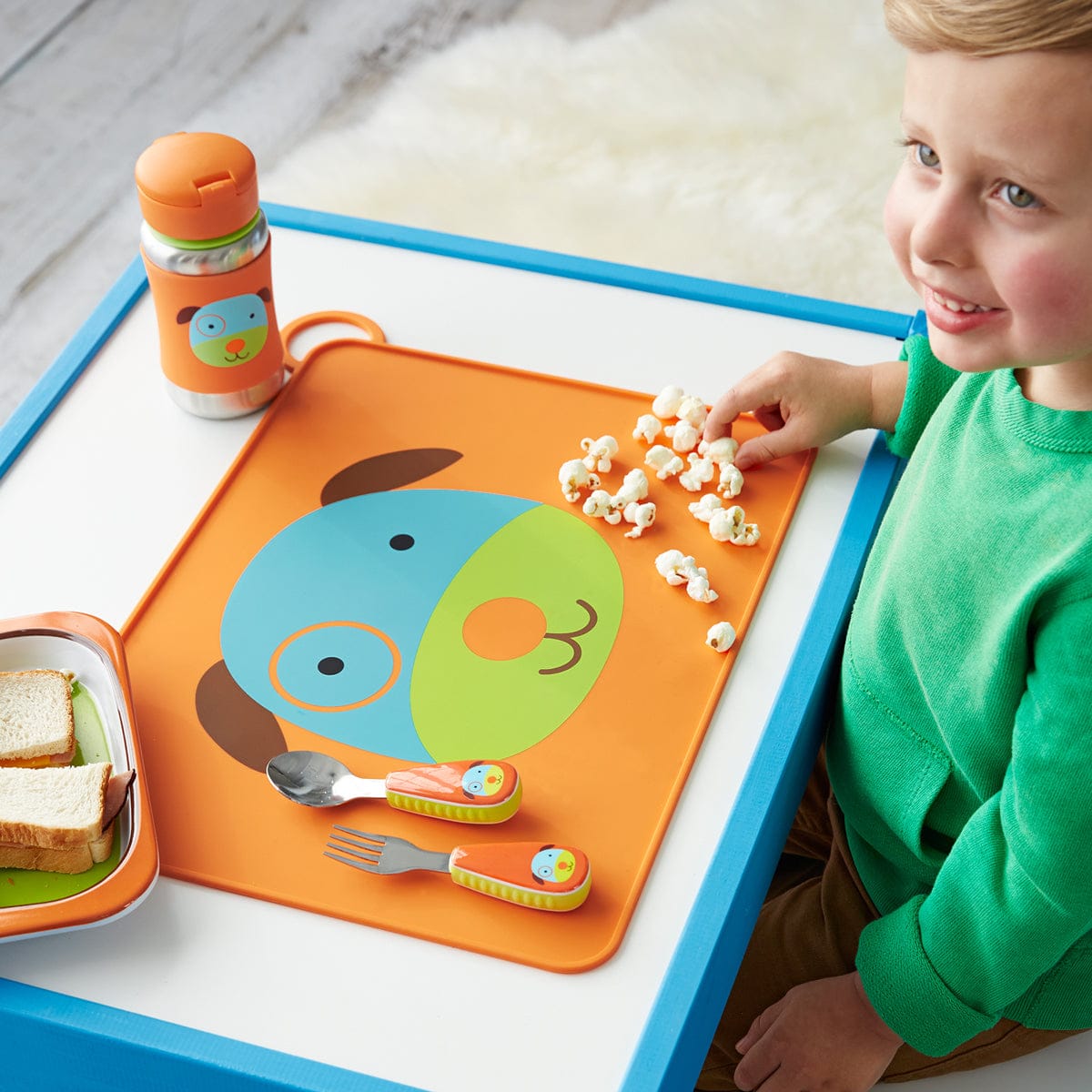 Skip Hop Zoo Stainless Steel Straw Bottle - Dog