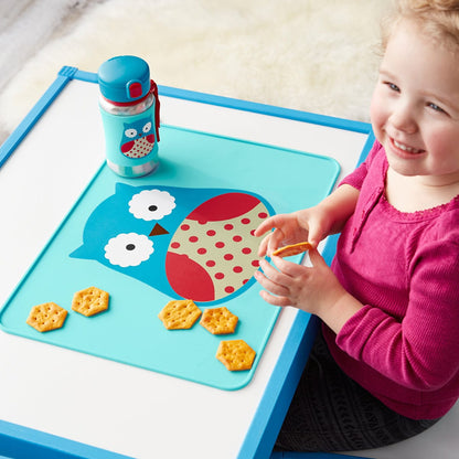 Skip Hop Zoo Stainless Steel Straw Bottle - Owl