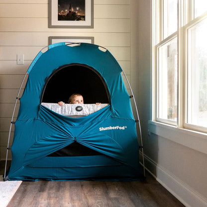 SlumberPod Privacy Canopy with Fan - Black / Gray - SLU-BLA-GRA-C