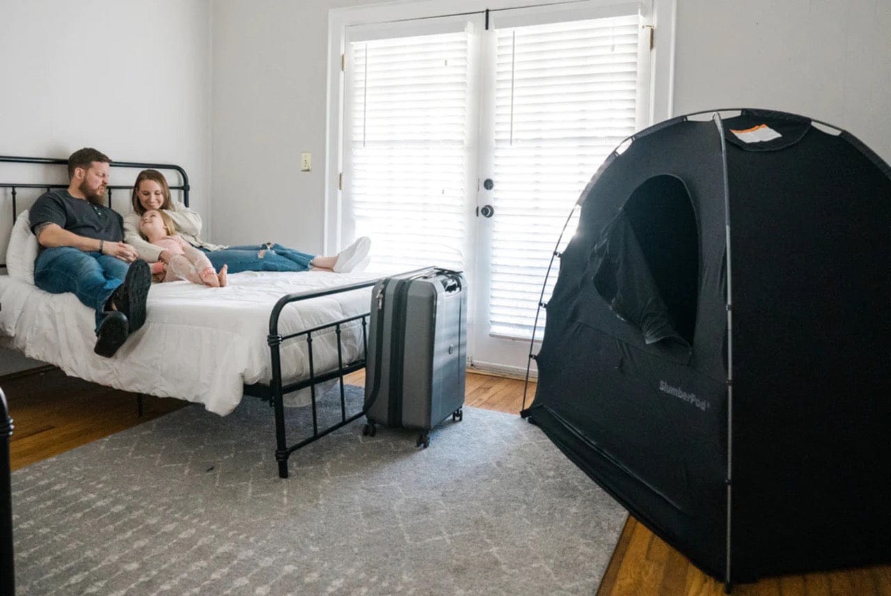 SlumberPod Privacy Canopy with Fan - Black / Gray - SLU-BLA-GRA-C