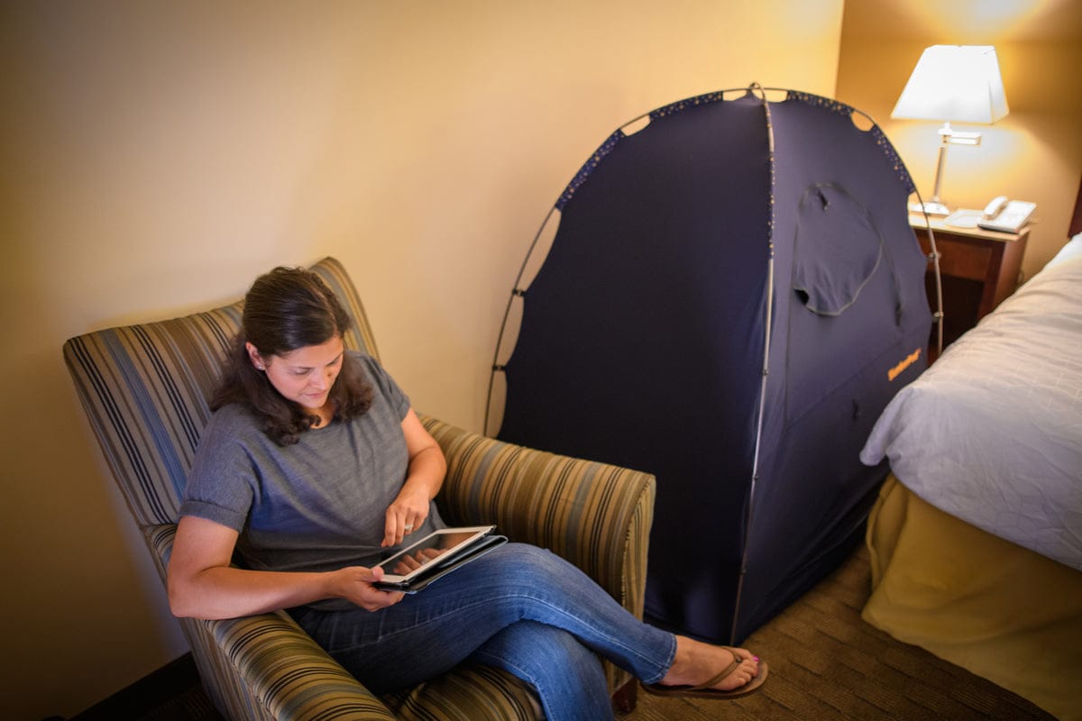 SlumberPod Privacy Canopy with Fan - Navy - SQ1647107-COBO