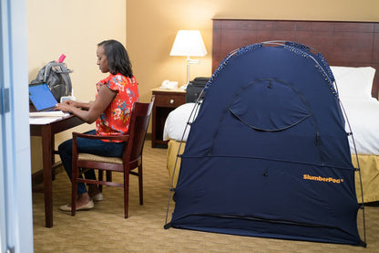 SlumberPod Privacy Canopy with Fan - Navy - SQ1647107-COBO