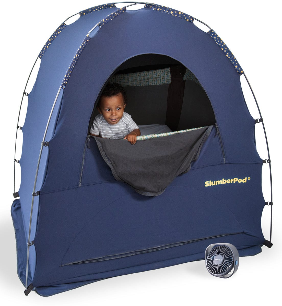 SlumberPod Privacy Canopy with Fan - Navy - SQ1647107-COBO