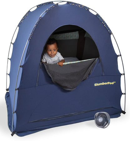 SlumberPod Privacy Canopy with Fan - Navy - SQ1647107-COBO