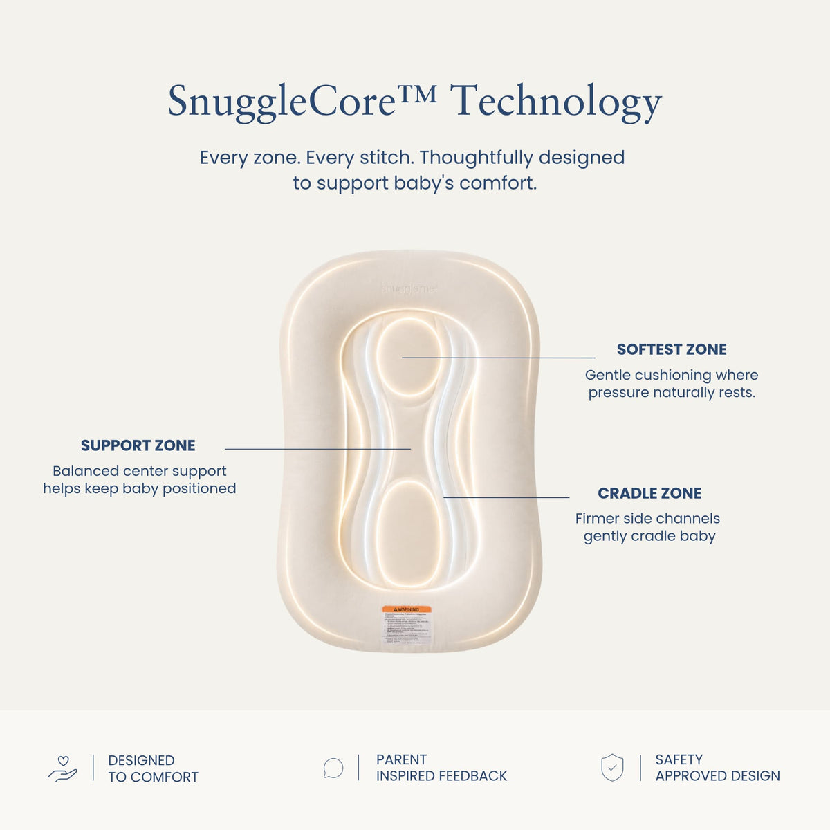 Snuggle Me Infant Lounger Wave - Slate