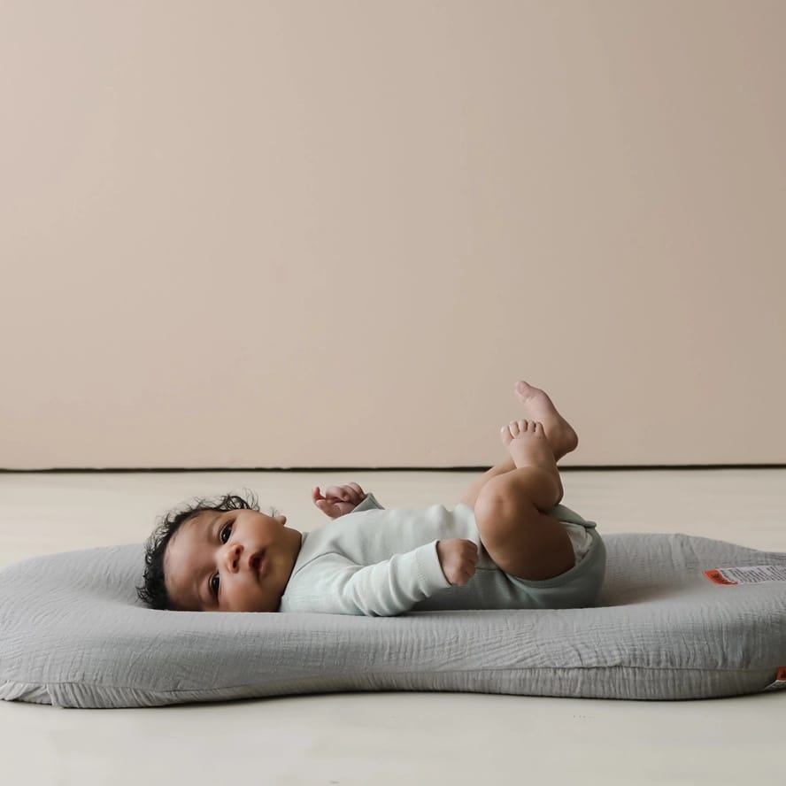 Snuggle Me Lounger Curve Muslin Cover - Stone - SMO-LCC-WW-ST-01